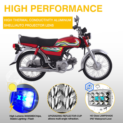 CD70 Motorcycle Daytime Running Lights With Flash White Headlight And Chip