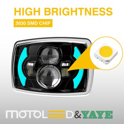 Blue DRL CD70 70cc Projector Lens Motorcycle LED Headlight DC12V White Waterproof IP67