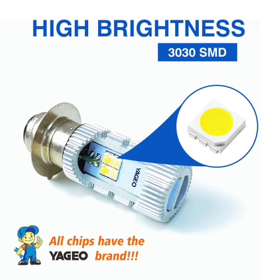 1200lm White Motorcycle LED Headlight Bulb 15W H6 Headlight Bulb