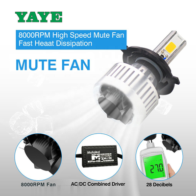4500LM Brightest Motorcycle Headlight Bulb IP67 H4 High Low Beam