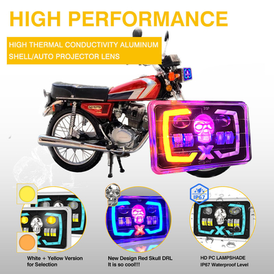 CG125 Semi Assembly Motorcycle LED Headlight With Turn Signal And 18LED Chip QTY