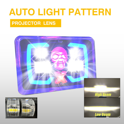 White Blue DRL Function Motorcycle Headlight With Turn Signals