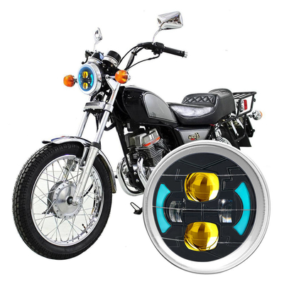 6 Inch CM125 Blue DRL LED Motorcycle Headlight With Built In Lens