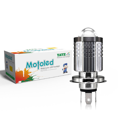 YAYE H4 Motorcycle Bulb with Long Lifespan and Dual Color White Yellow Projector lens