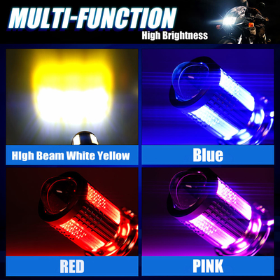 YAYE H4 Motorcycle Bulb with Long Lifespan and Dual Color White Yellow Projector lens