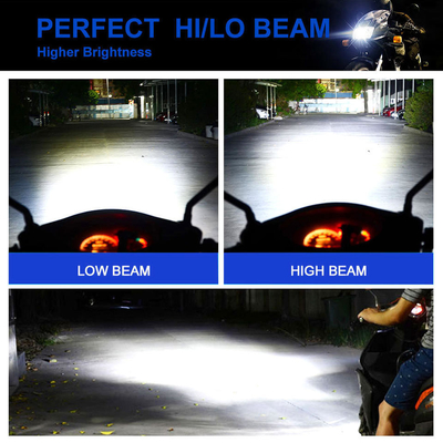 18W 1800LM Ceramic P15D H4 BA20D AC DC Motorcycle Headlight Bulb with 3 Side COB Chip