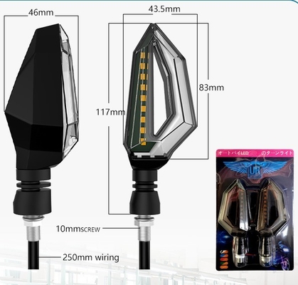 ABS Universal 12V Motorcycle Turn Signal Light 3W Blinker Indicator Flashing Light