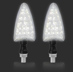 YAYE 2 pcs Motorcycle Rear Turn Signal Lamp Sequential Indicator Light Normal Light