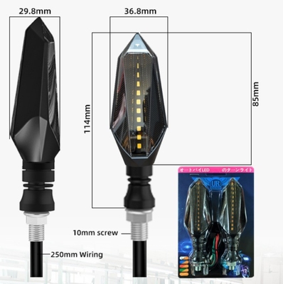 LED Motorcycle Turn Signal Head Lamp 30000hours Lifespan and 6500k Light Temperature