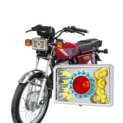 YAYE 6 Inch High Thermal Conductivity Aluminum CG125 LED Headlight with 1 Year Warranty and Red DRL