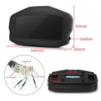 Universal Digital Odometer Tachometer Speedometer Meter for Motorcycle Adjustable Speed Range 1-6 Gears