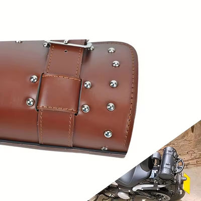 Motorcycle Bag Front Rear Fork Tool Saddlebag for Sportster Dyna Softail Chopper Bobber Cruiser PU Leather Luggage Bags